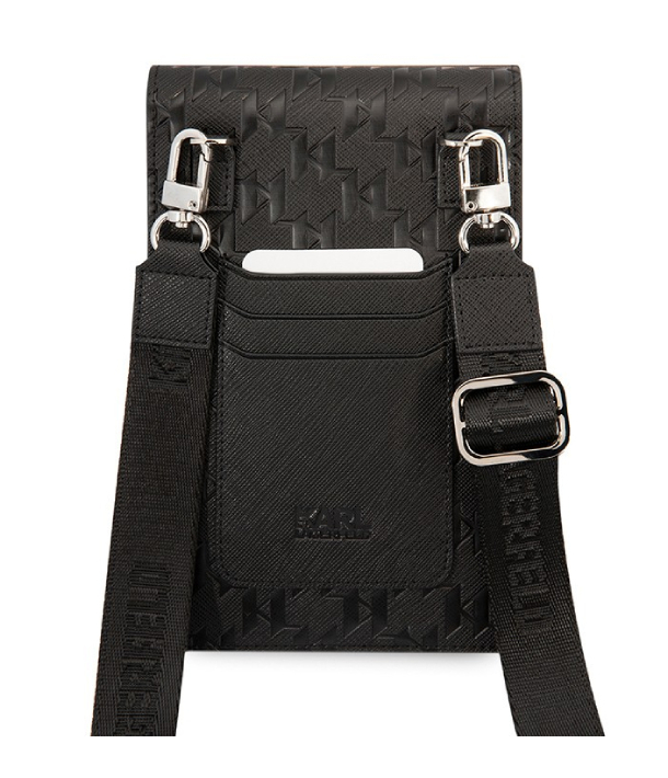 Сумка для смартфонов Lagerfeld Wallet Phone Pouch Saffiano Monogram, Черный