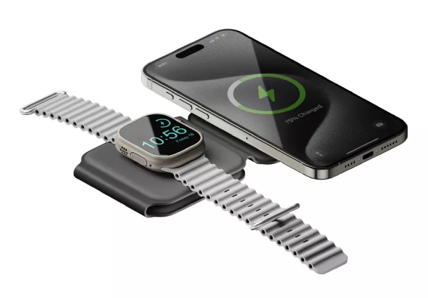 Bazic GoMag Trio PLUS magnetic wireless foldable 15W, Серый