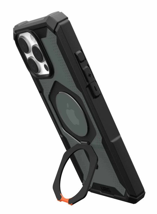 Чехол с поддержкой MAGSAFE Uag Plasma XTE для iPhone 16 Pro Мах, Черно/Оранжевый