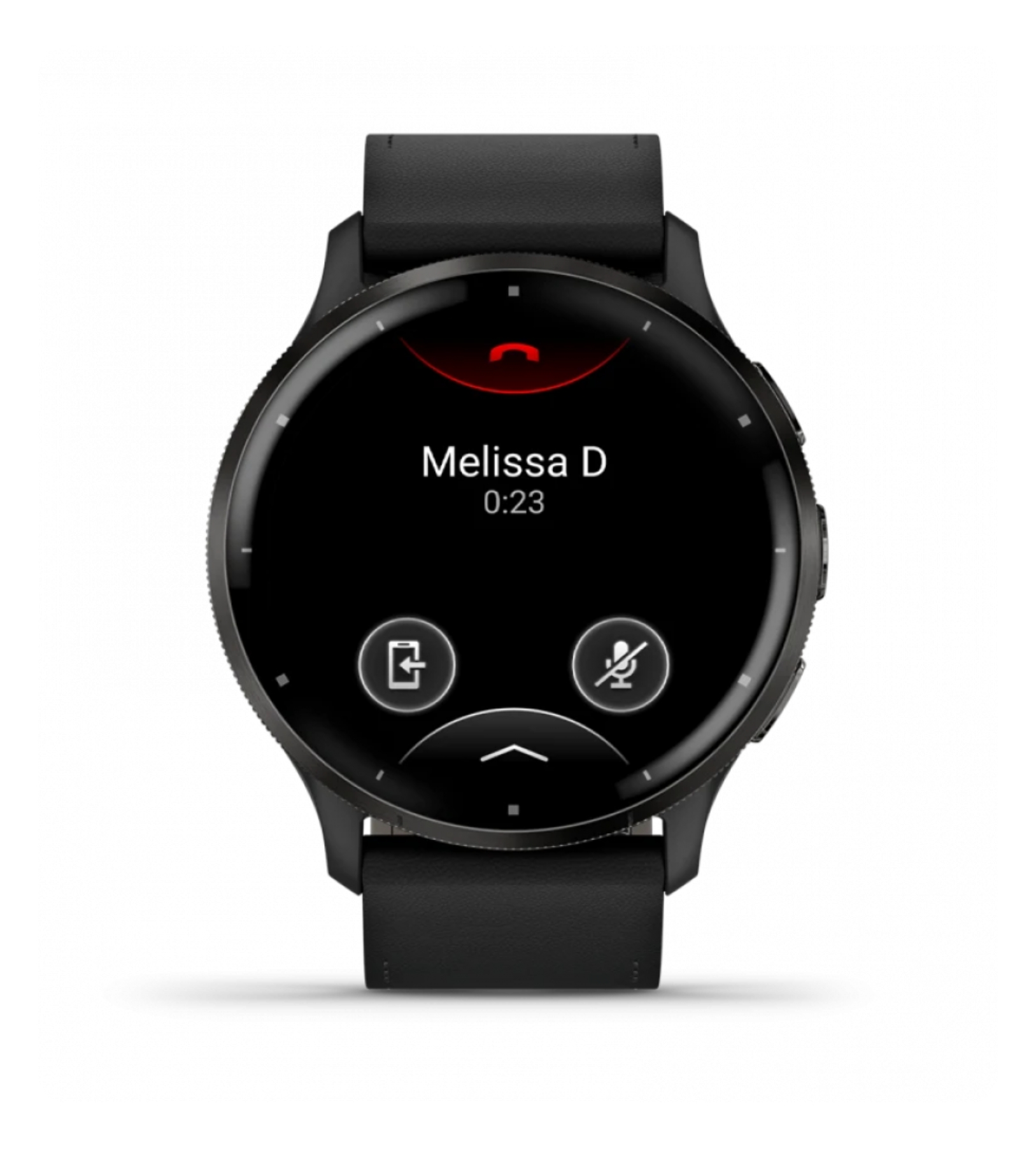 Garmin Venu 3 Slate с ободком из нержавеющей стали, черным корпусом и черным кожаным ремешком