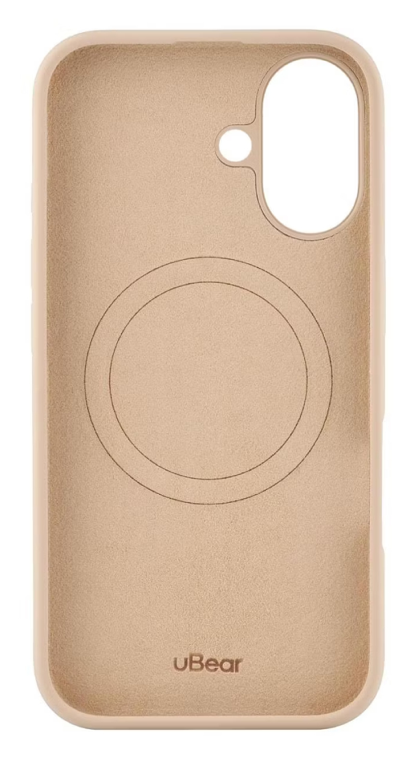 Чехол Ubear Touch Mag для iPhone 16, Силикон, софт-тач, Латте