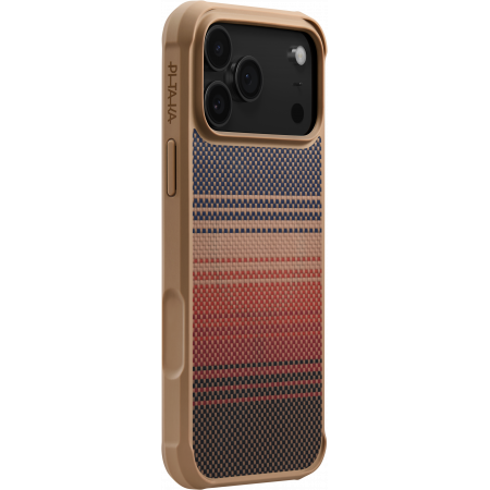 Противоударный чехол Pitaka Aramid ProGuard Case для iPhone 17 Pro, Коричневый