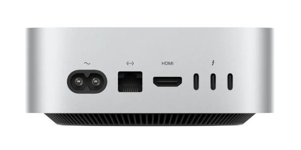 Apple Mac Mini, 2024, M4, 10/10 Core, 16Гб RAM/256Гб SSD, Серебристый