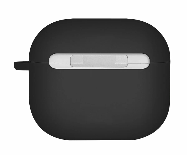 Чехол Uniq для Airpods 4 чехол NEXO Силикон + карабин + Sports ear hooks, Черный