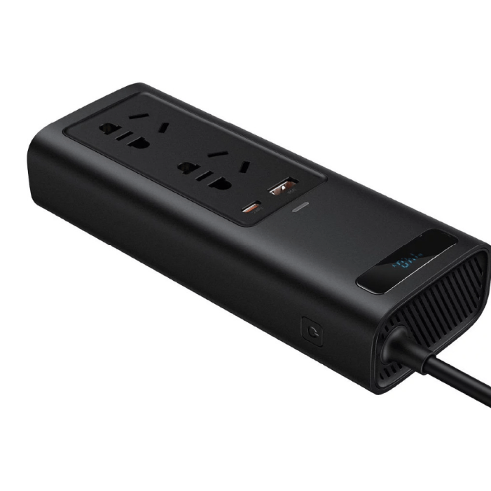 Автомобильный инвертор Baseus In-car Inverter 150W (220V CN/EU), Черный