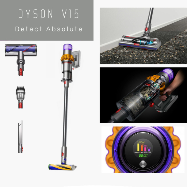 Dyson V15 Detect Absolute SV47 с лазером, Серебристый