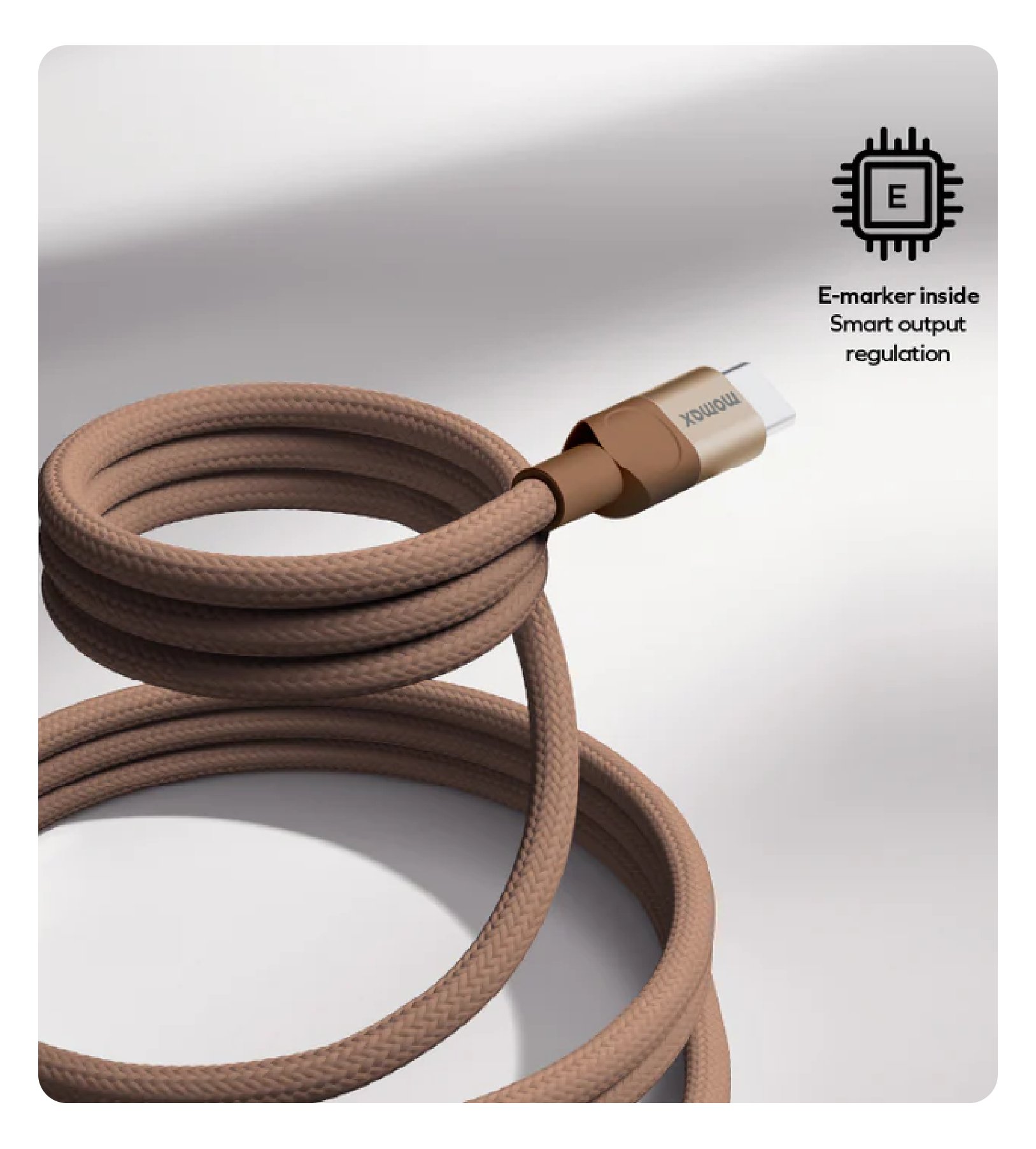 Momax DC52L2 Mag.Link 100W USB-C – USB-C, Магнитный кабель, Золотистый