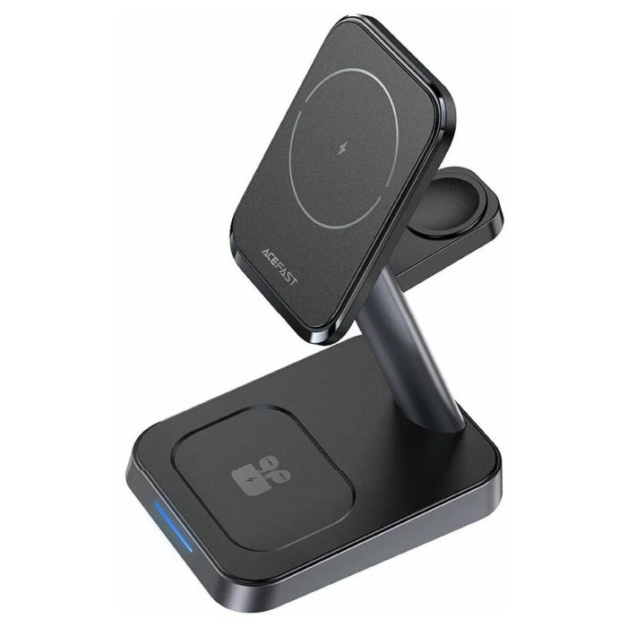 ACEFAST 3 в 1 Desktop wireless charging stand E3: iPhone, Airpods, iWatch 15W, Черная