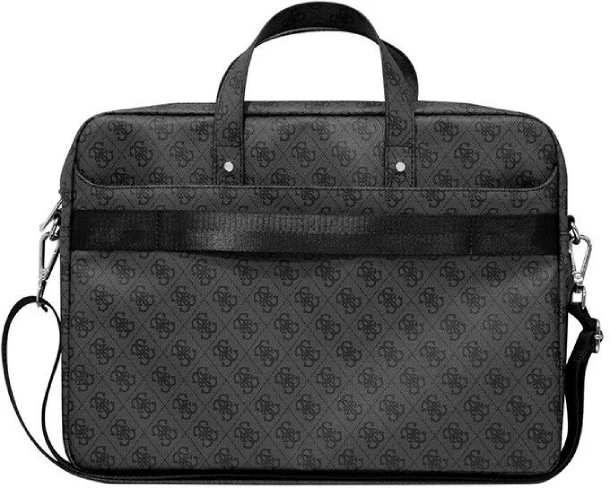 Сумка Guess для ноутбуков 15-16 4G с треугольным металлическим логотипом, Черная