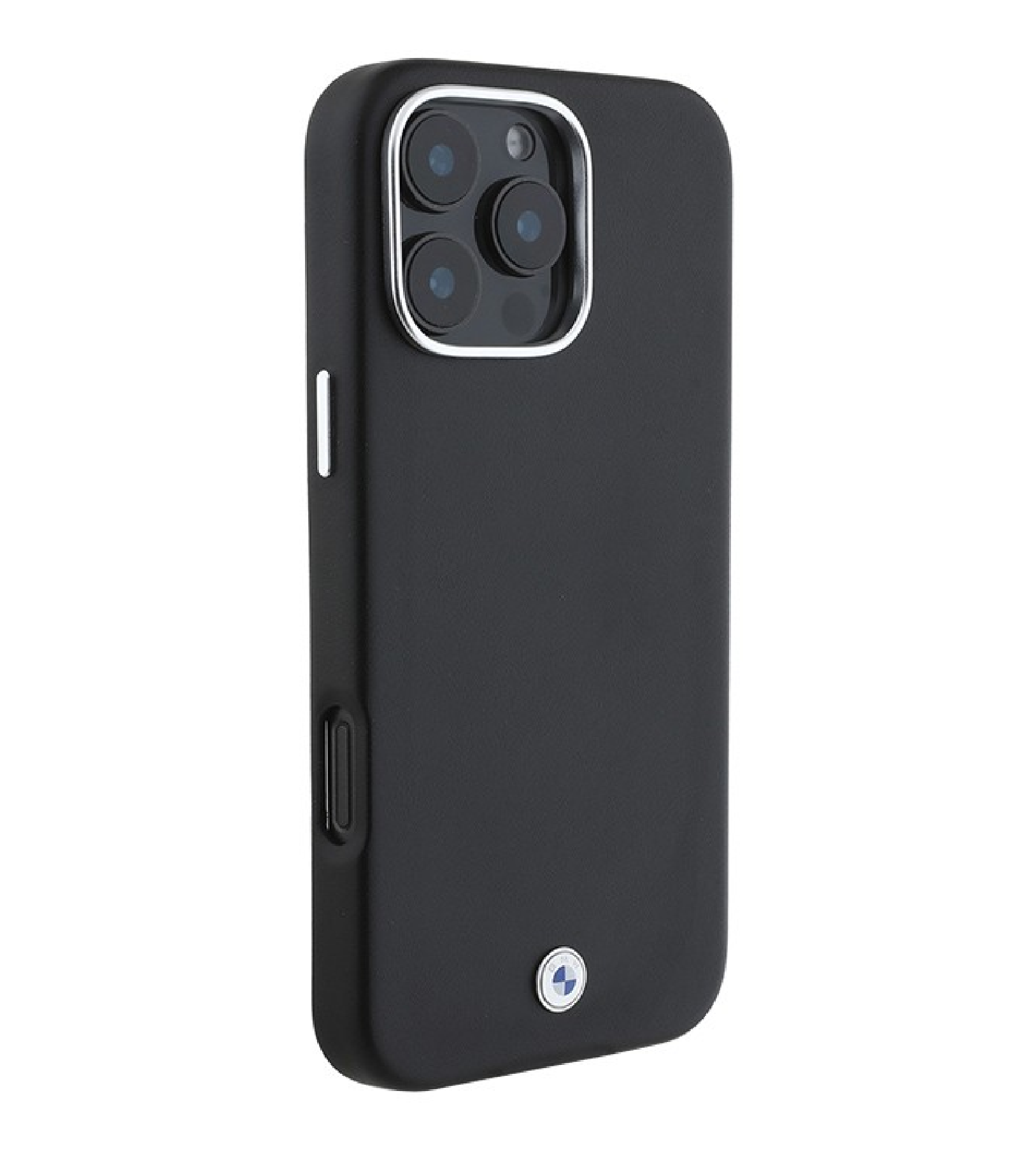 Чехол BMW Signature PU Full Wrapped Metal logo & Camera Hard Black с MagSafe для iPhone 16 Pro Max, Черный