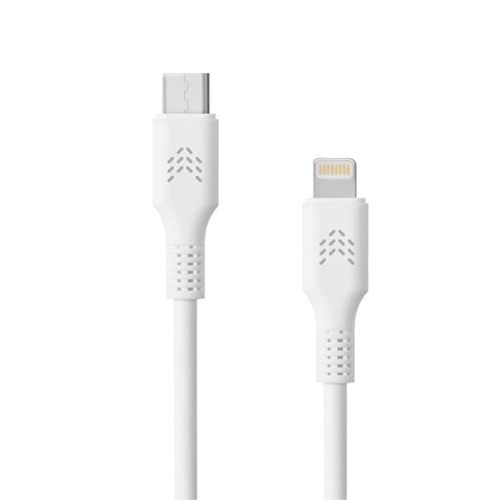 Rocket Space Combo 20W, USB-C+кабель Lightning, Белый