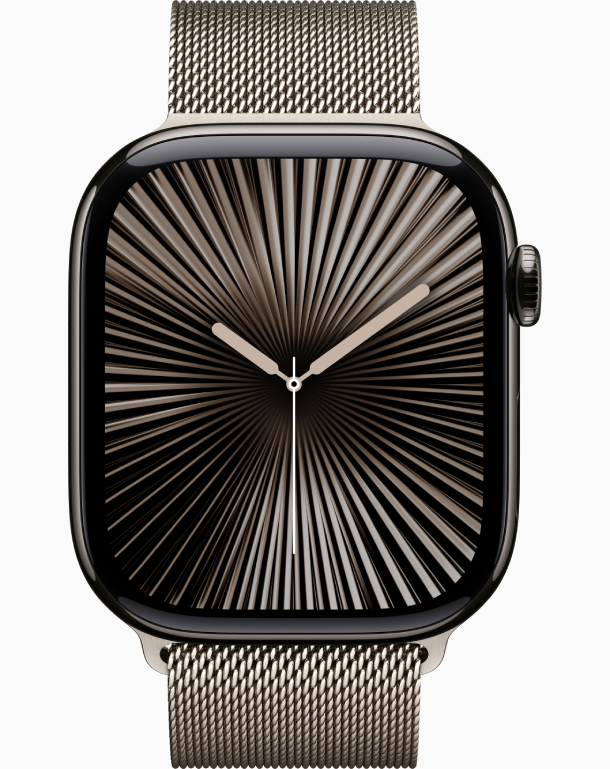Apple Watch Series 10 GPS 46 мм, корпус из сланцевого титана с миланским ремешком из нержавеющей стали Apple, размер S/M, MC7R4