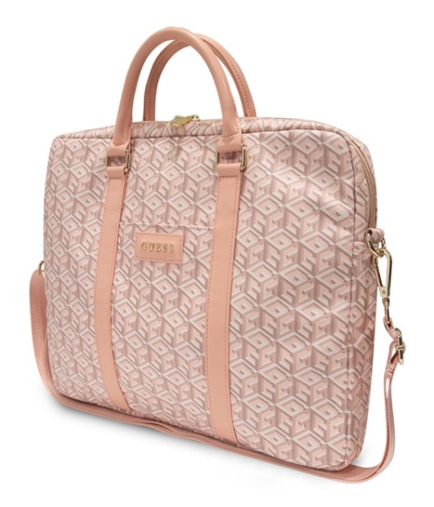 Сумка Guess для MacBook 15-16" G CUBE, Розовая
