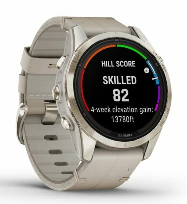 Garmin Fenix 7S Pro Сапфир Solar, Ремешок из мягкой золотой кожи