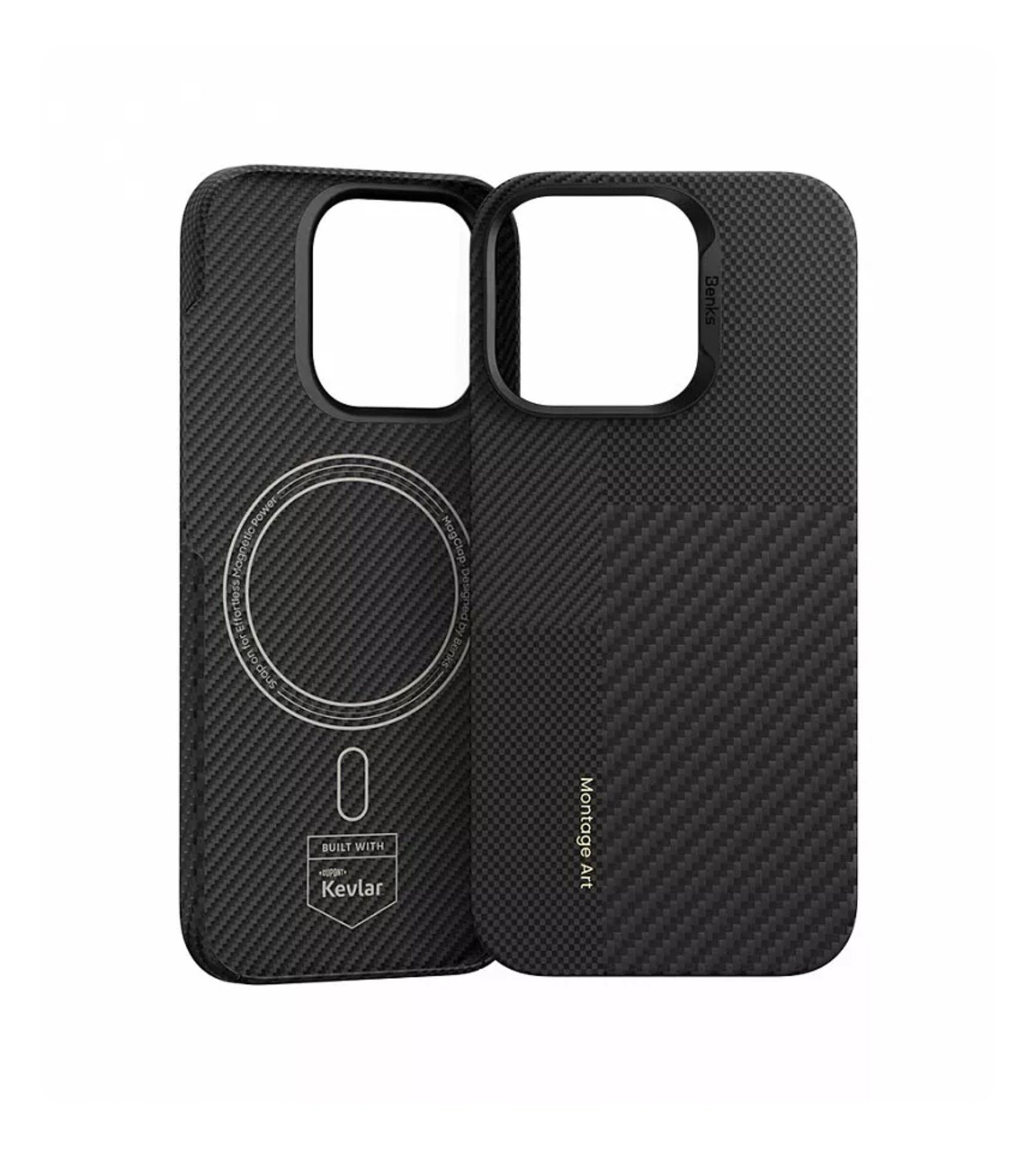 Чехол Benks Kevlar Carbon Montage Pro C2 для iPhone 16 Pro Max, Черный