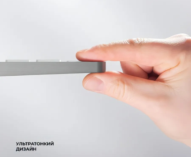 Беспроводная клавиатура Deppa Air Keyboard алюминий, Белый