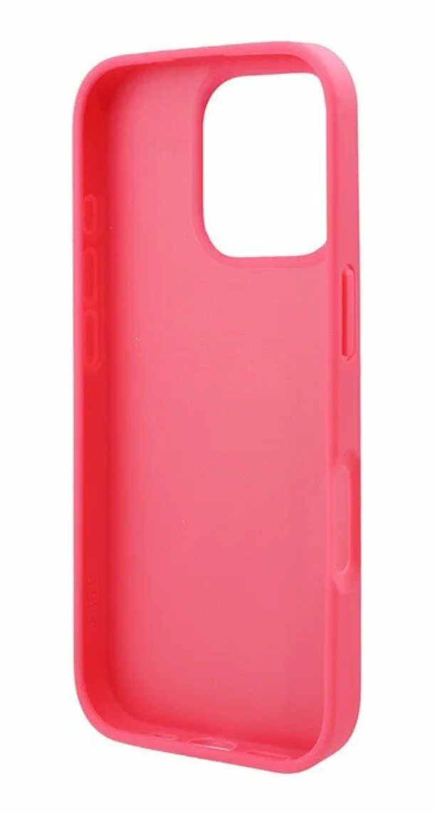 Чехол Lagerfeld для iPhone 16 Pro, Картслот PU Grained Monogram with Pocket, Фуксия