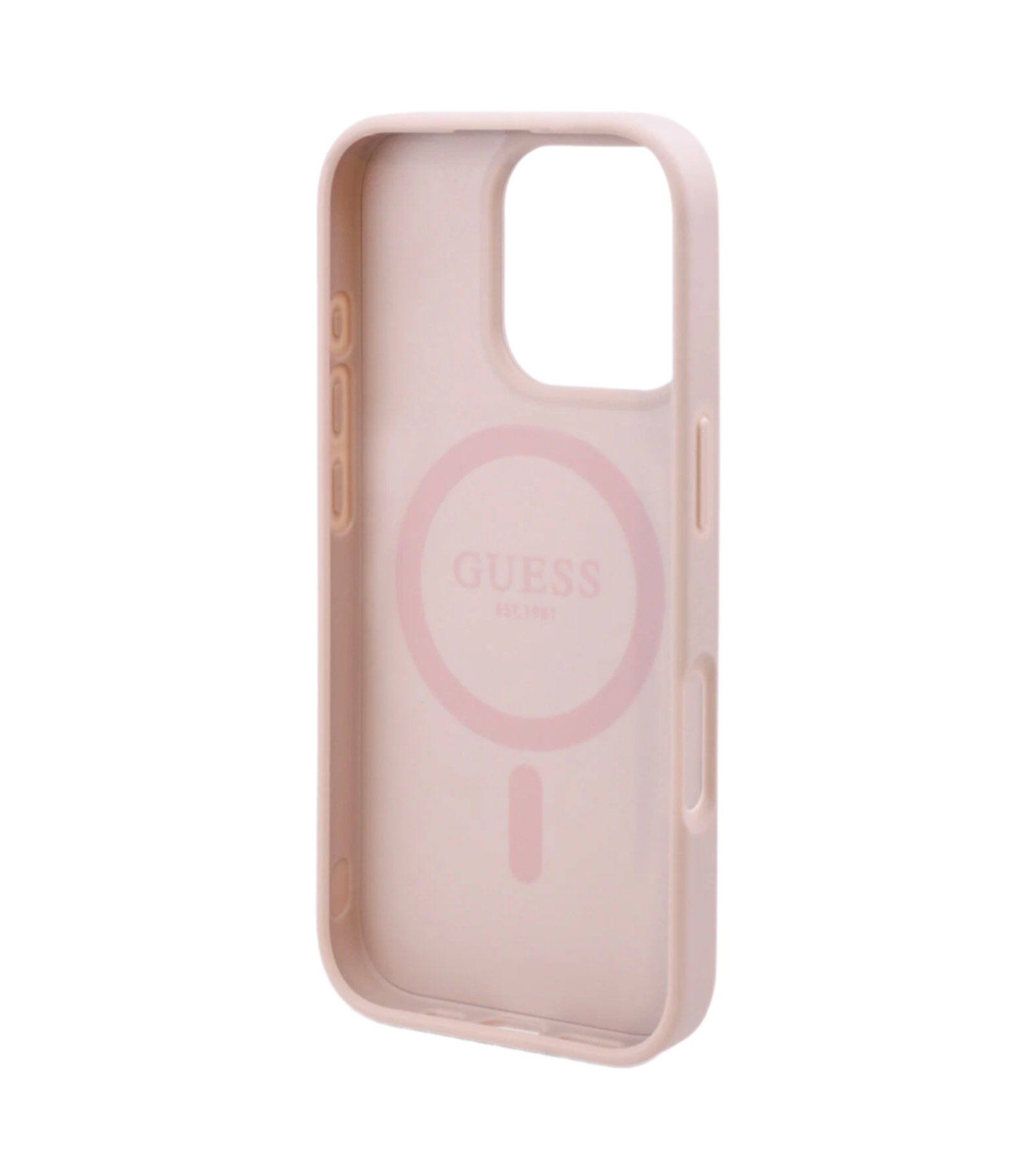 Чехол Guess PU Flowers Roses (MagSafe) для iPhone 16 Pro, Розовый