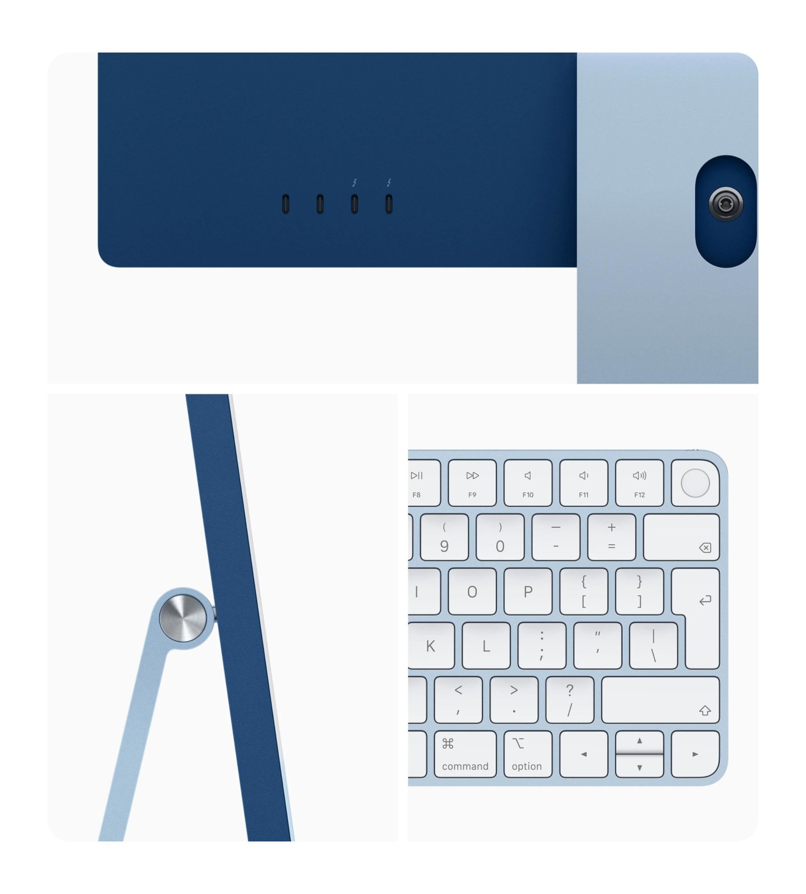 Apple iMac 24", 2021, Retina 4,5K, M1 8Core CPU, 8Core GPU/8Гб/256Гб SSD, Синий, MGPK3