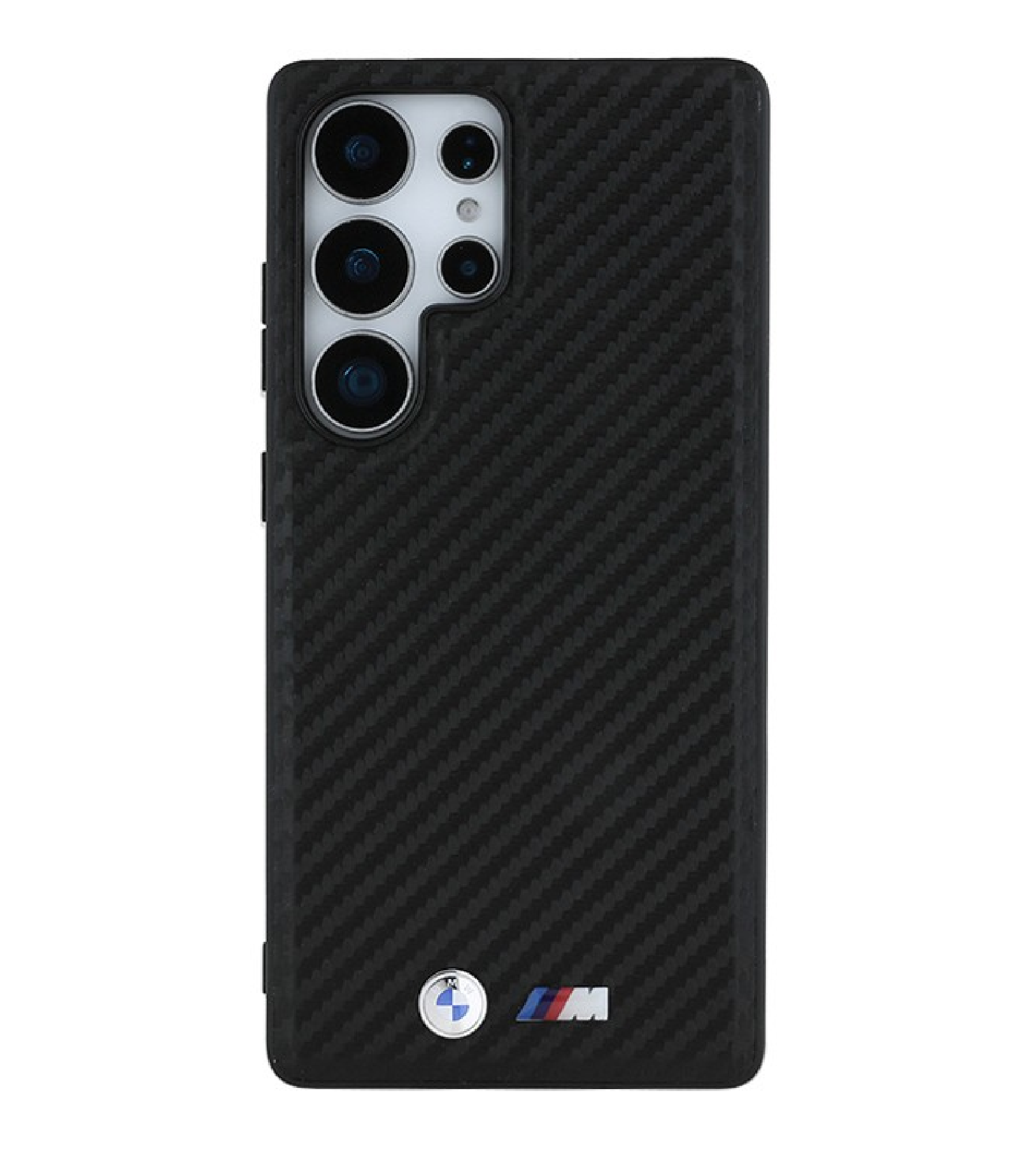 Чехол BMW M-Collection PU Carbon Metal logo Galaxy S25 Ultra, MagSafe, Черный