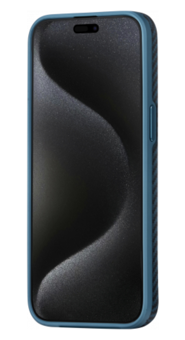 Усиленный чехол PITAKA MagEZ Pro 4 для iPhone 15 Pro Max 6.7", Черно-синие линии 600D