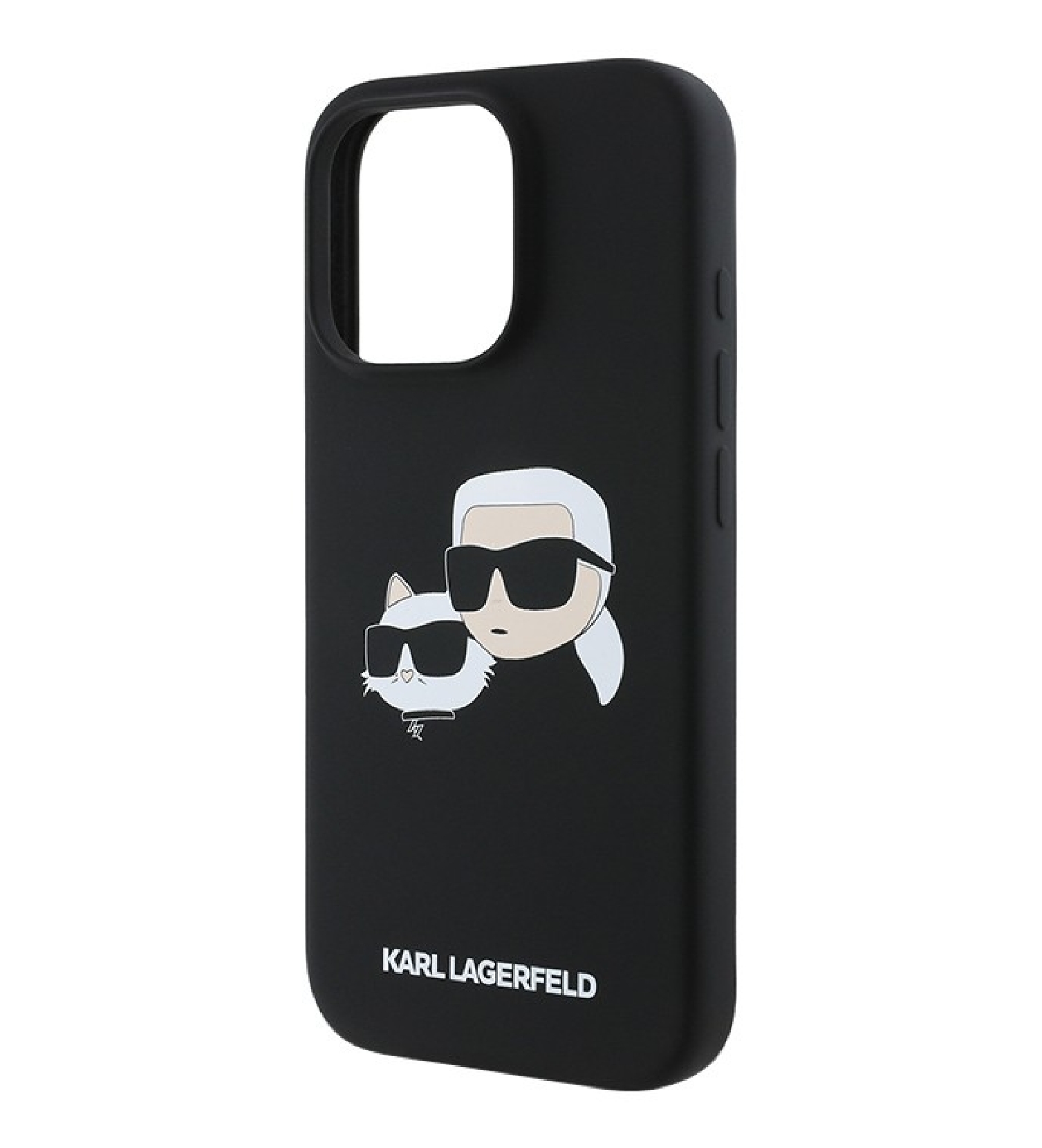 Чехол Lagerfeld Liquid Silicone NFT Karl & Choupette Head Hard с MagSafe для iPhone 16 Pro Max, Черный