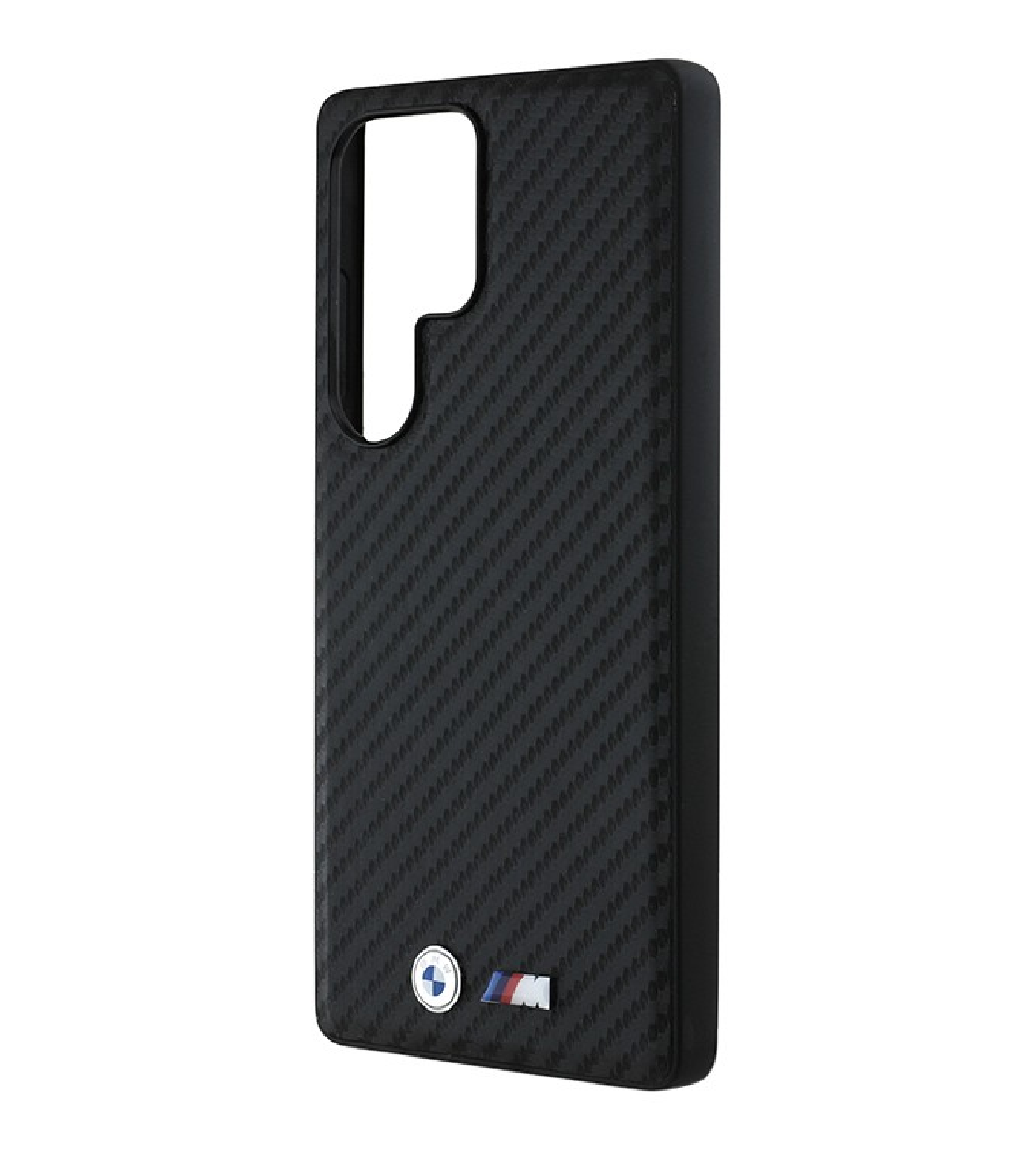 Чехол BMW M-Collection PU Carbon Metal logo Galaxy S25 Ultra, MagSafe, Черный
