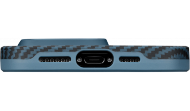 Усиленный чехол PITAKA MagEZ Pro 4 для iPhone 15 Pro Max 6.7", Черно-синие линии 600D