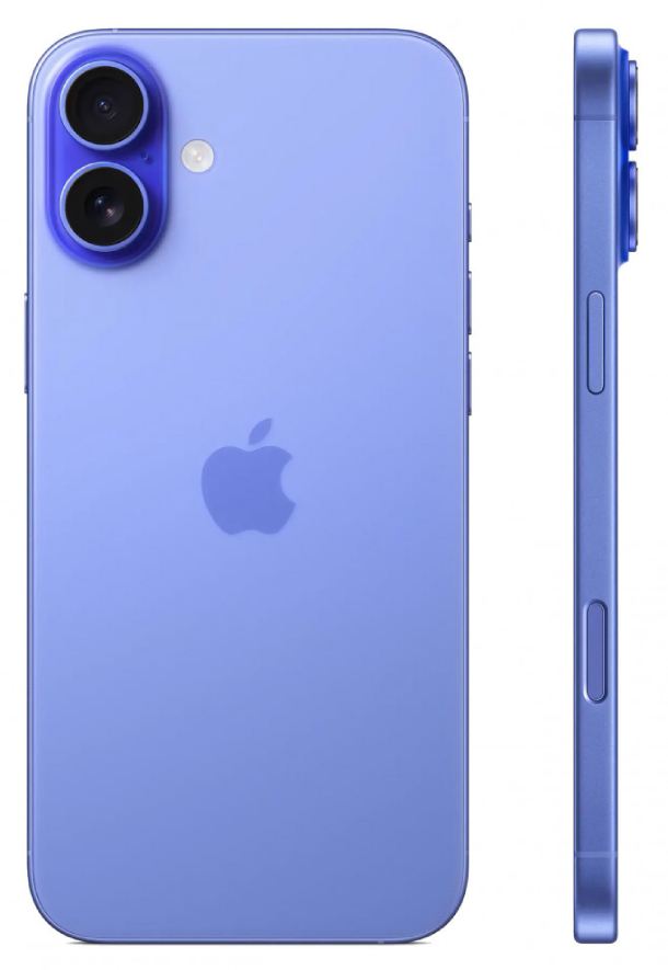 Смартфон Apple iPhone 16 128Гб (1 sim + eSIM) Ультрамарин