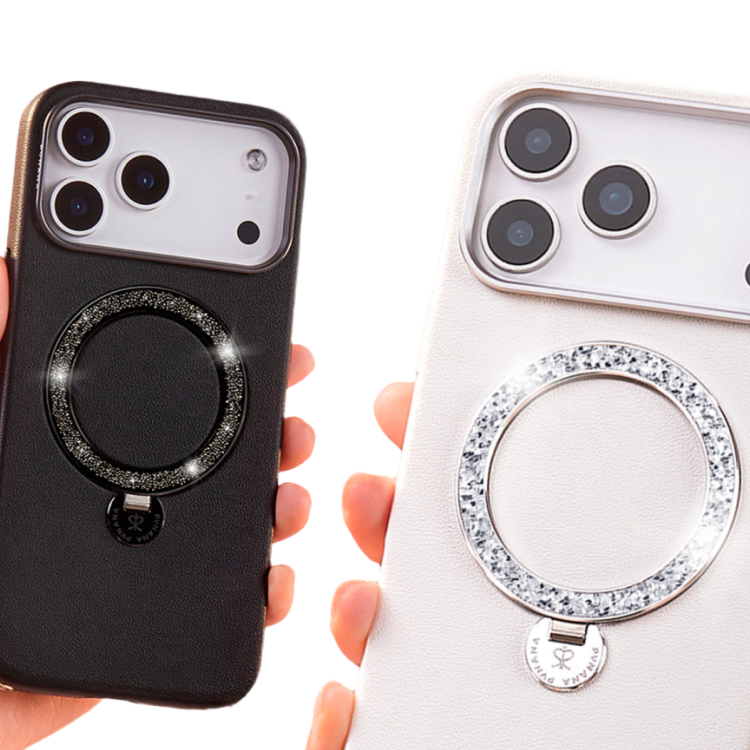 Чехол PYNANA для iPhone 17 Pro Dancing Circle Series Magsafe, Белый