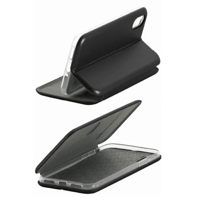 Чехол книжка под кожу для iPhone X/Xs, Черный