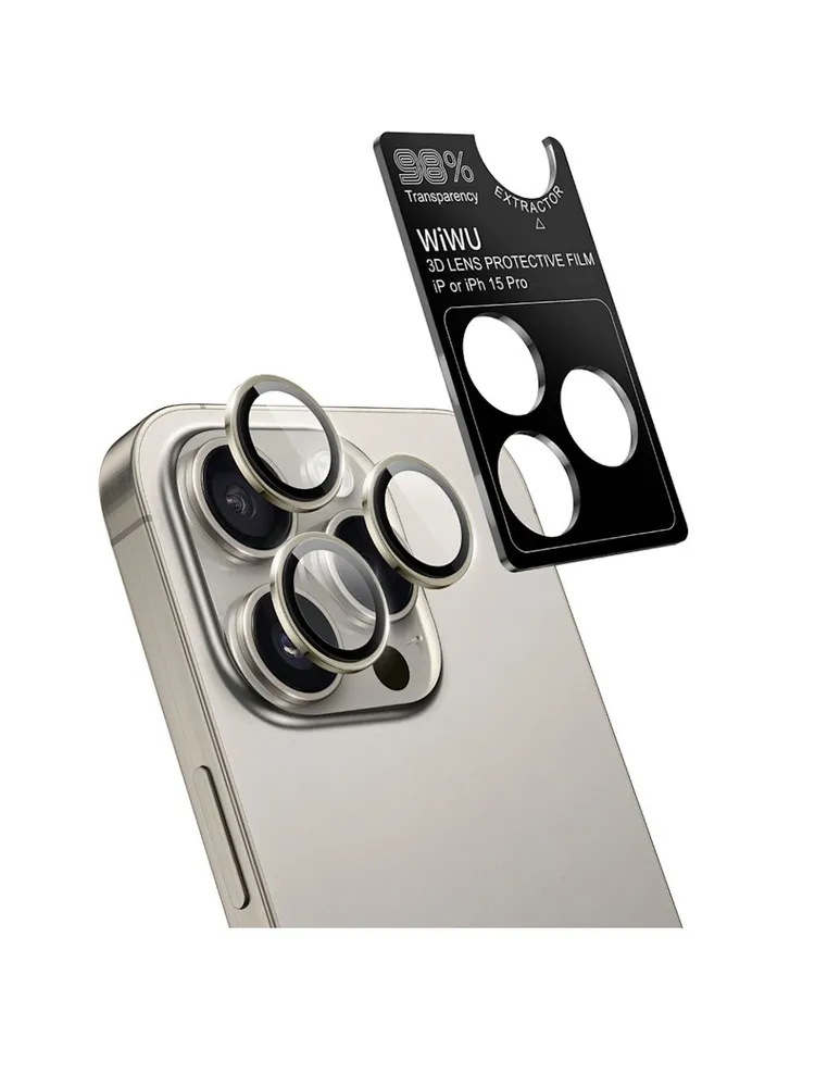 Защитные линзы WiWU Falcon на камеру iPhone 16 Pro/16 Pro Max, Серый