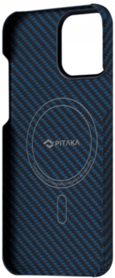 Чехол PITAKKA MagEZ 2 для iPhone 13 Pro Max, Кевлар, Черно-синий