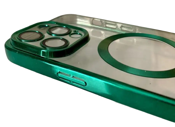 Чехол прозрачный Magnetic Series для iPhone 16 Pro Max, Зеленый