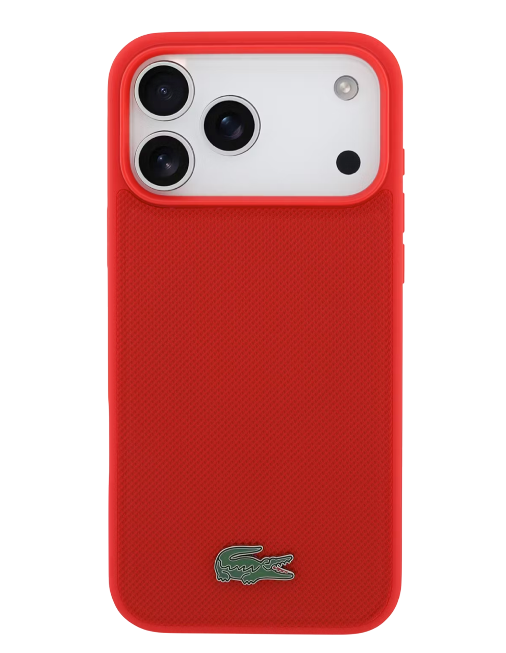 Чехол Lacoste iPhone 17 Pro Max PVC Metal Lacquer logo, MagSafe, Красный
