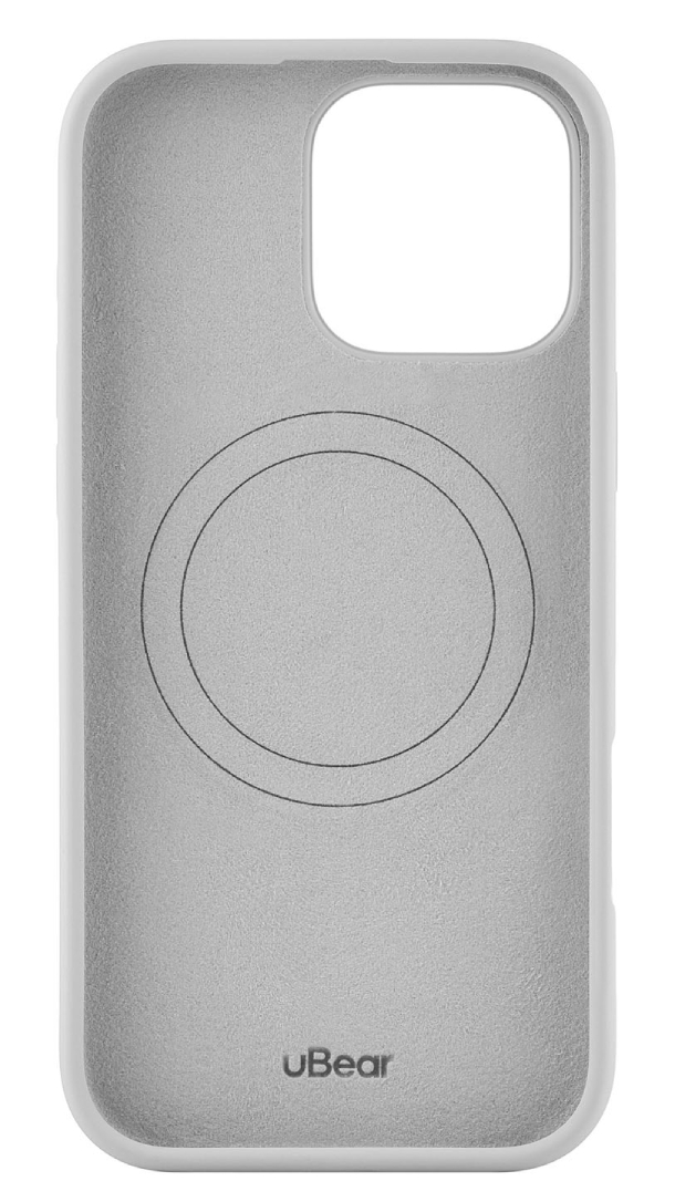 Чехол Ubear Touch Mag для iPhone 16 Pro Max, Силикон, софт-тач, Светло-серый