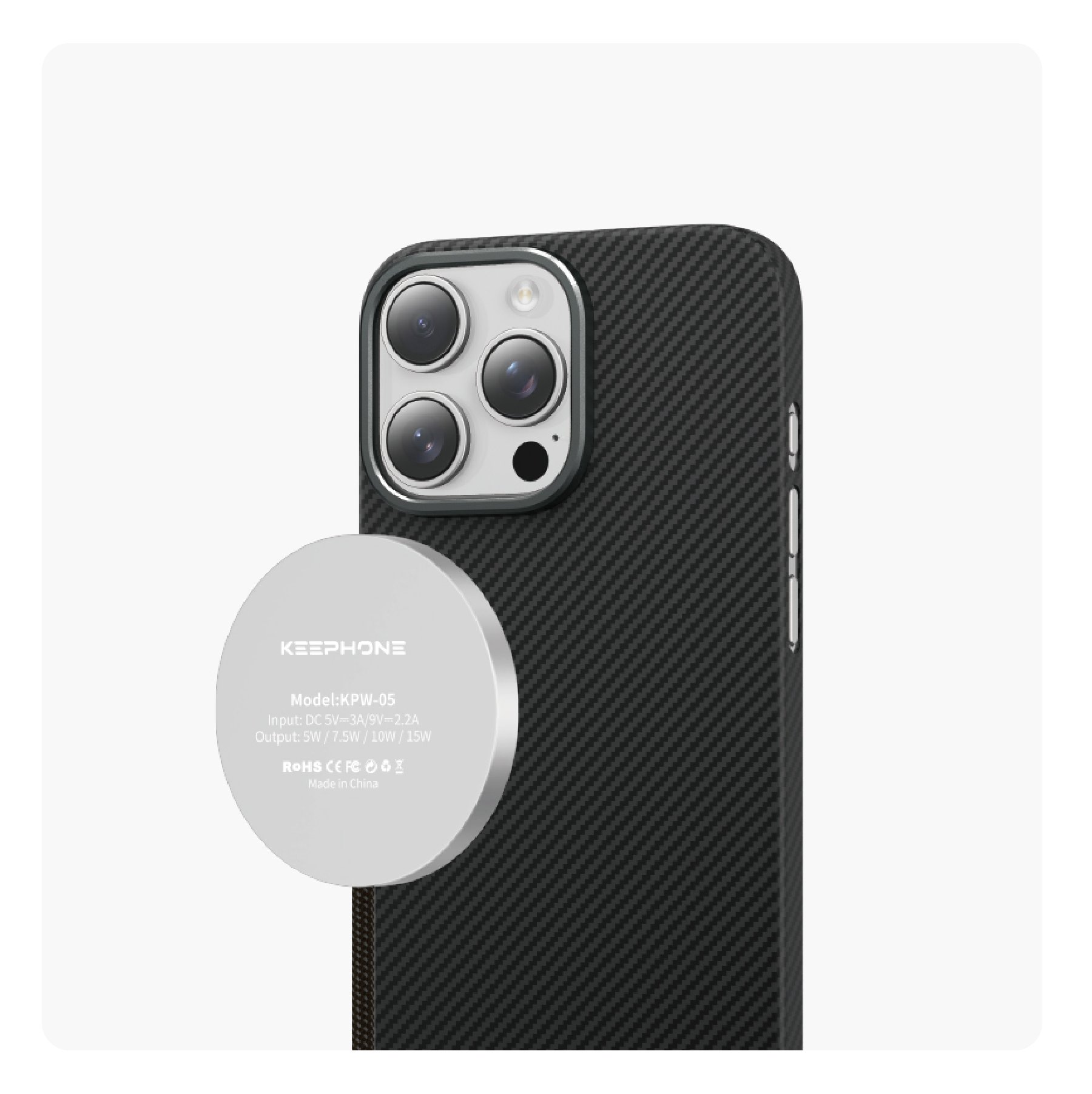 Чехол Keephone Kevilar для iPhone 16 Pro Max, Черный