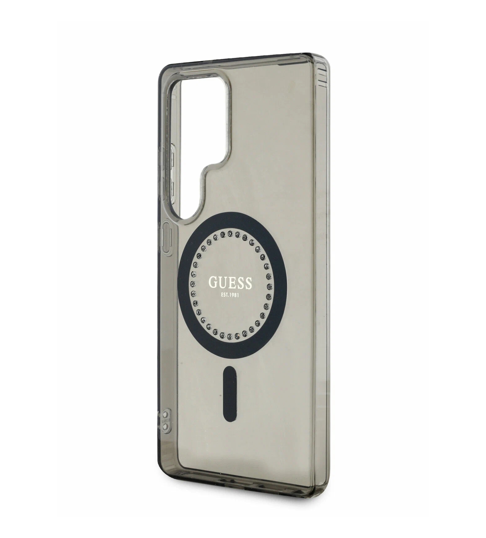 Чехол Guess PC/TPU Diamond Rhinestone Circle Galaxy S25 Ultra, MagSafe, Черный