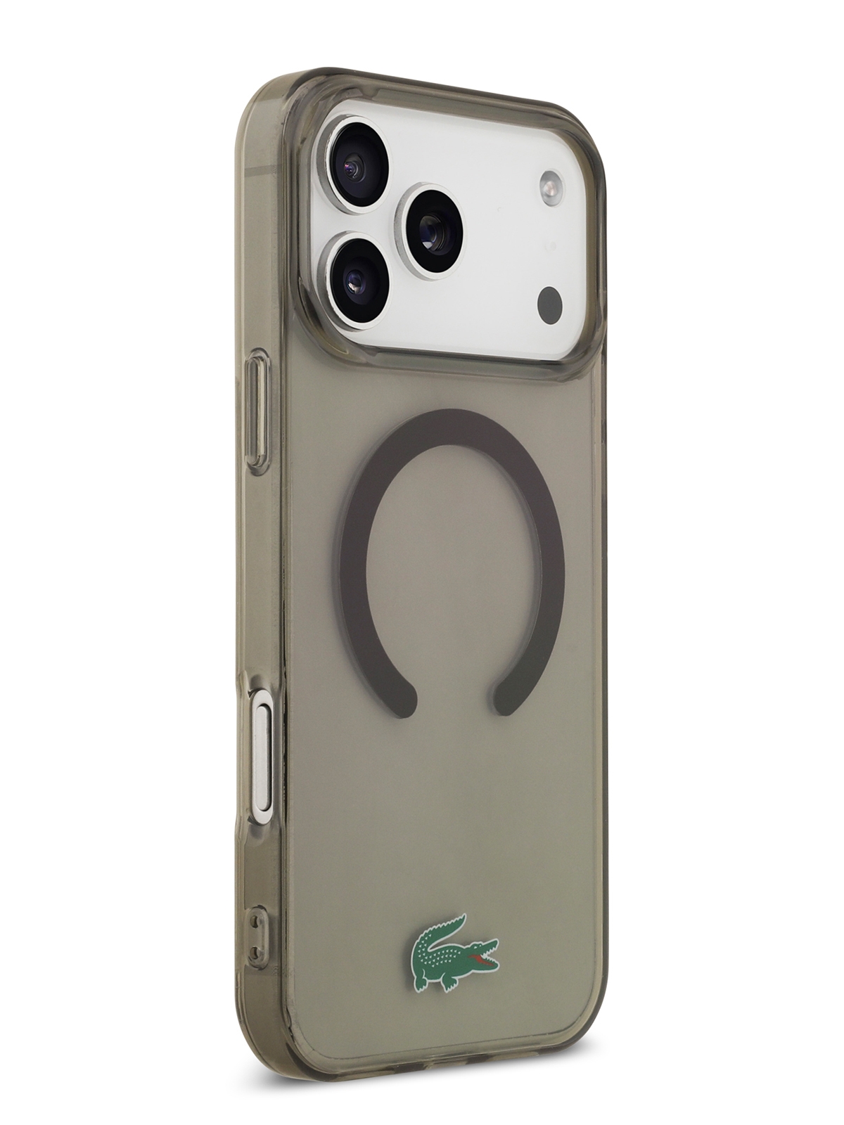 Чехол Lacoste для iPhone 17 Pro Max IML Croc logo Hard, MagSafe, Бежевый