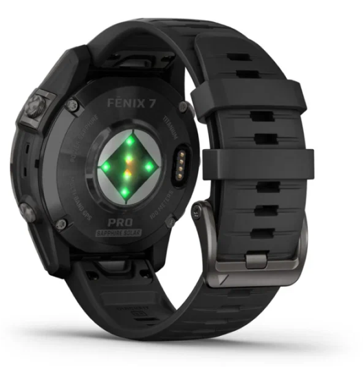 Garmin Fenix 7x Pro Сапфир Solar, Карбон Серый DLC Титан с черным ремешком