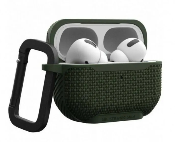 Чехол с карабином Urban Armor Gear (UAG) Metropolis для AirPods Pro / Pro 2, Оливковый