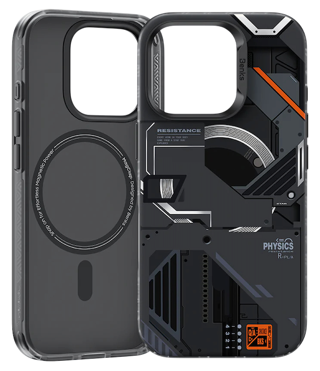 Чехол силиконовый Benks Перспектива MagSafe для iPhone 16, Черный