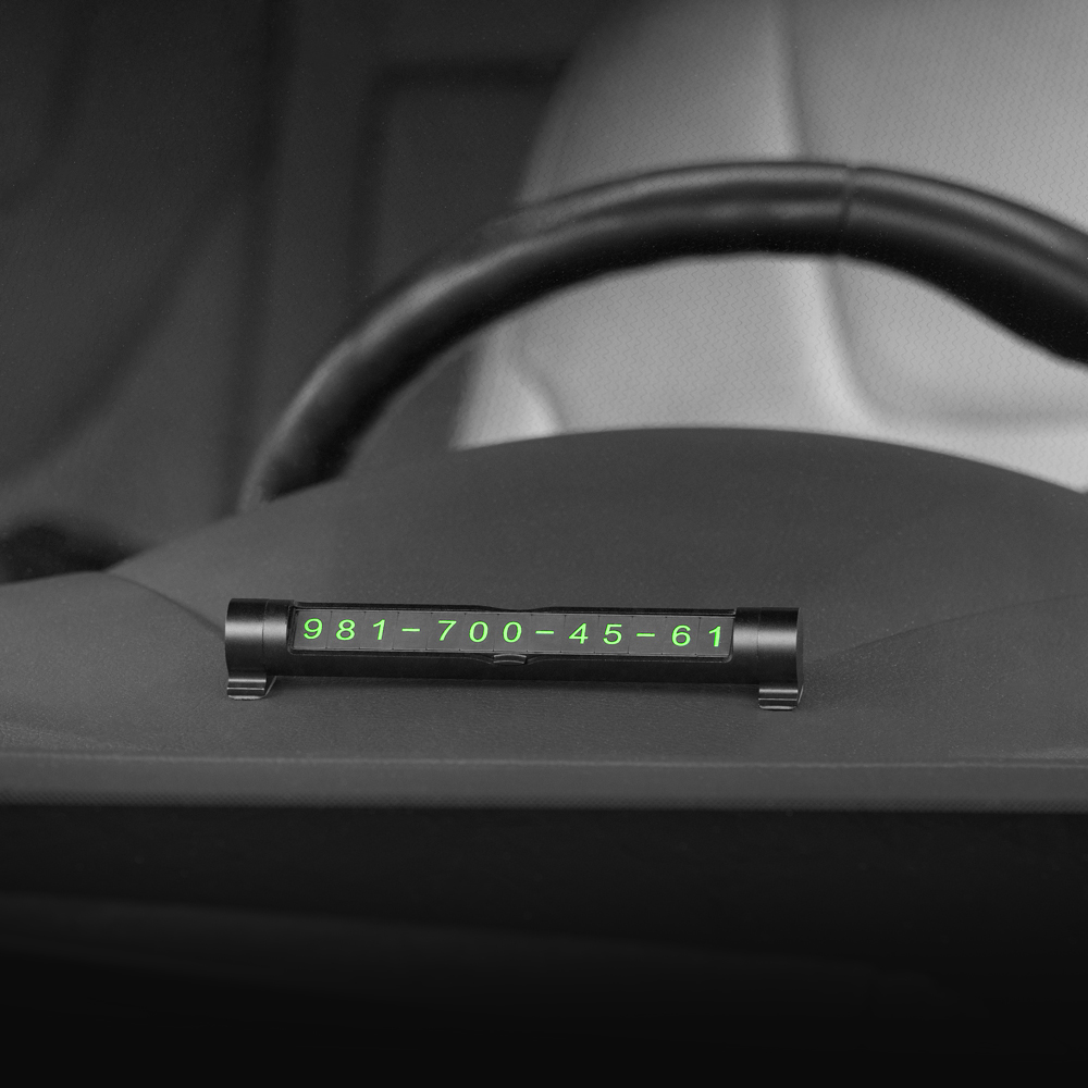 Парковочная автовизитка Deppa с двумя номерами телефона Parking Card Alum Duo, Черный