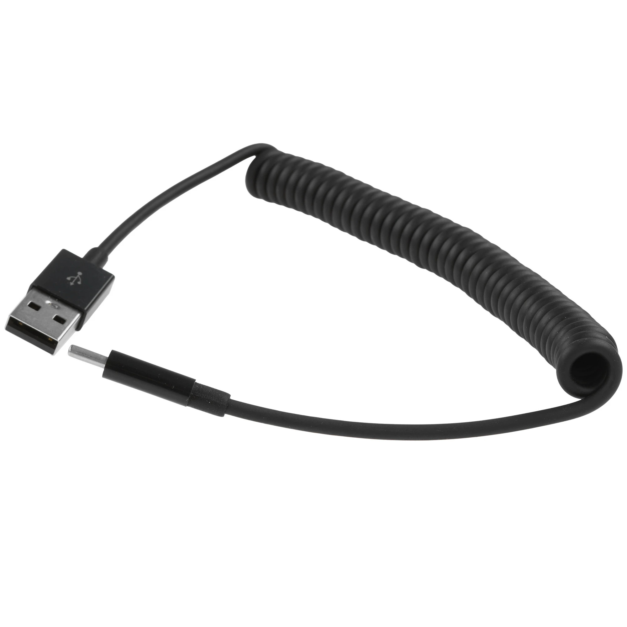 Кабель Deppa USB-A – USB-C витой, 1.5м, Черный