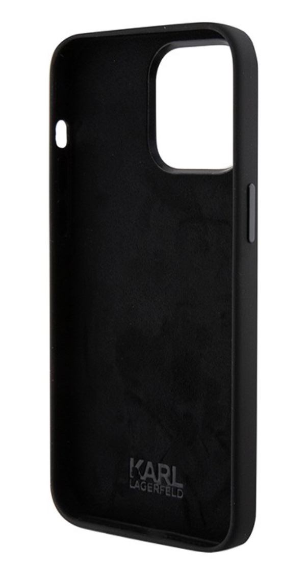 Чехол Lagerfeld для iPhone 15 Pro Max, Силикон NFT Karl & Choupette heads, Черный