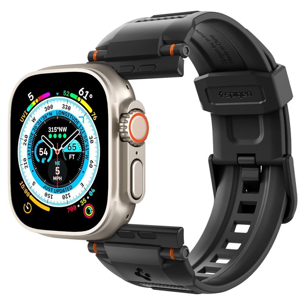 Ремешок SPIGEN RUGGED ULTRA BAND для APPLE WATCH 4/5/6/7/8/9/SE/ULTRA 1/2 (42/44/45/49мм), Матово-черный