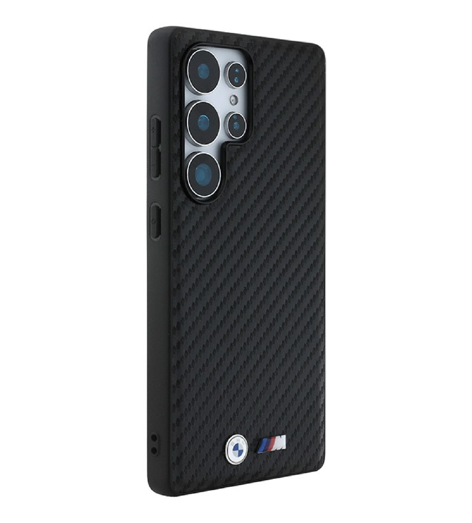 Чехол BMW M-Collection PU Carbon Metal logo Galaxy S25 Ultra, MagSafe, Черный