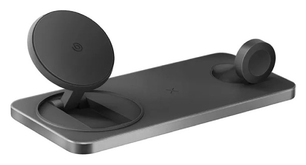 EnergEA 3 в 1 Bazic GoMag Station (with Apple watch charger) 15W, Серая