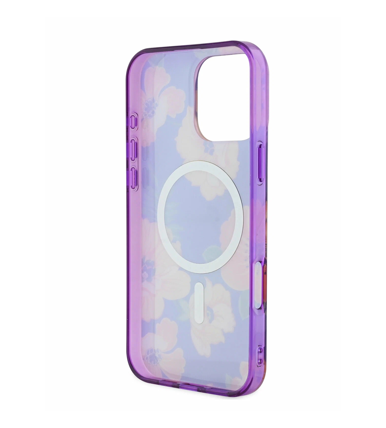 Чехол Guess PC/TPU Flowers Invisible Ring (MagSafe) для iPhone 16 Pro Max, Желтый