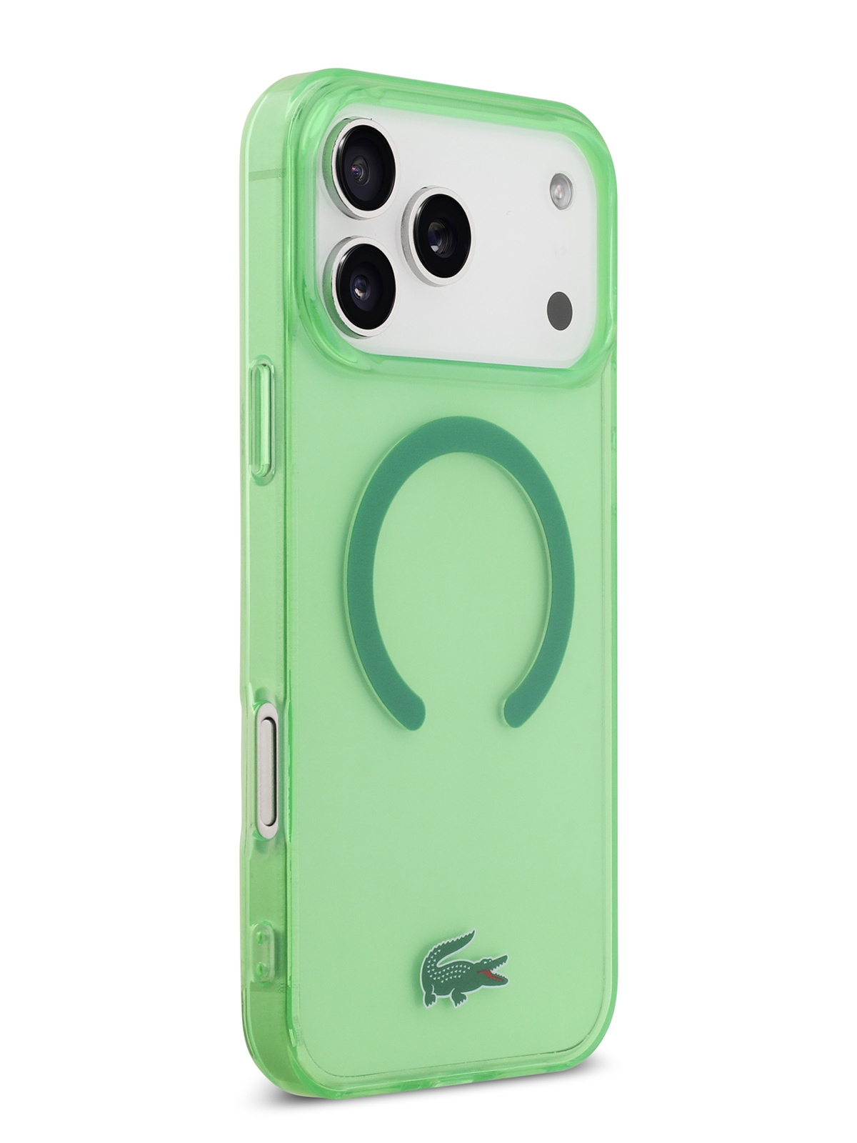 Чехол Lacoste для iPhone 17 Pro Max IML Croc logo Hard, MagSafe, Зеленый